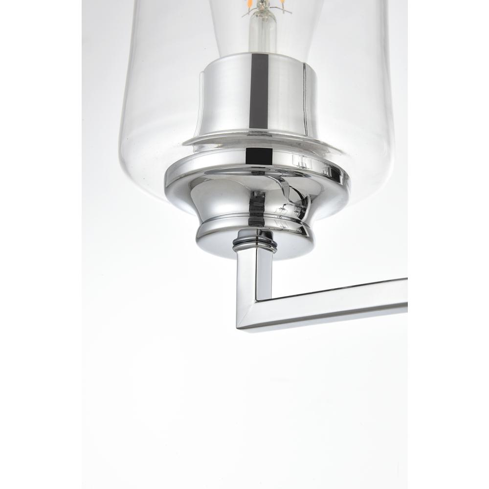 Ronnie 2 light Chrome and Clear Bath Sconce. Picture 5