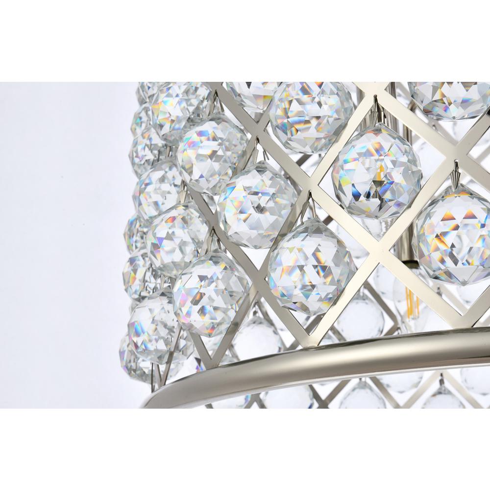 Madison 8 light polished nickel Chandelier Clear Royal Cut Crystal. Picture 3