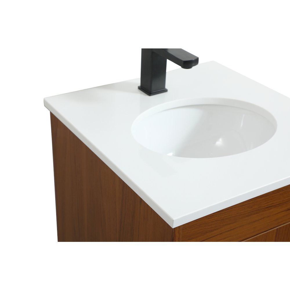 18 Inch Single Bathroom Vanity In Teak. Picture 12