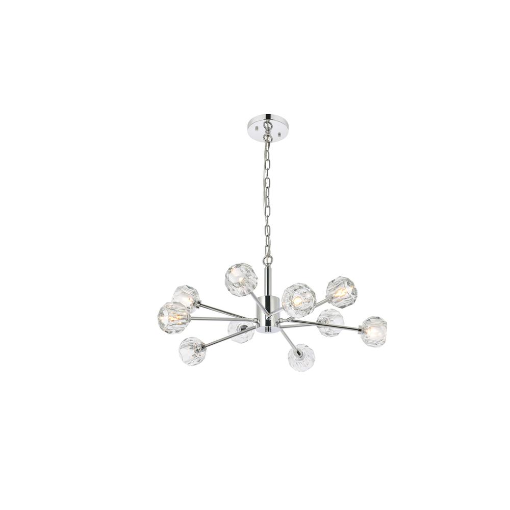 Graham 10 Light Pendant in Chrome. Picture 1