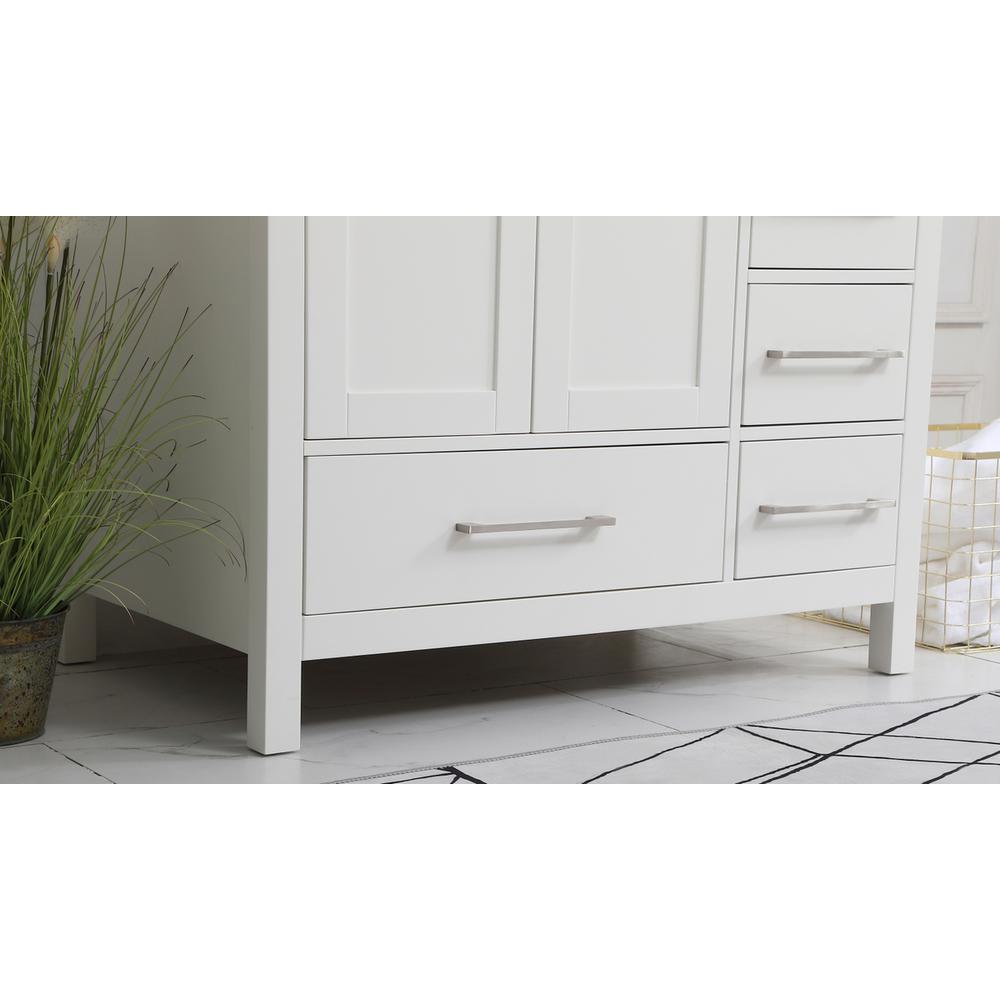 36 inch Single Bathroom Vanity in White with Backsplash. Picture 6