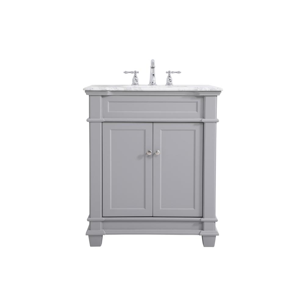 30 inch Single Bathroom Vanity set in Grey. Picture 1