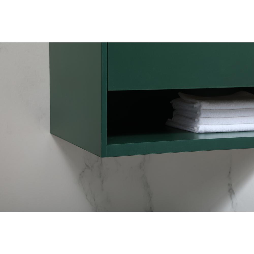 36 inch Single bathroom vanity in green with backsplash. Picture 6