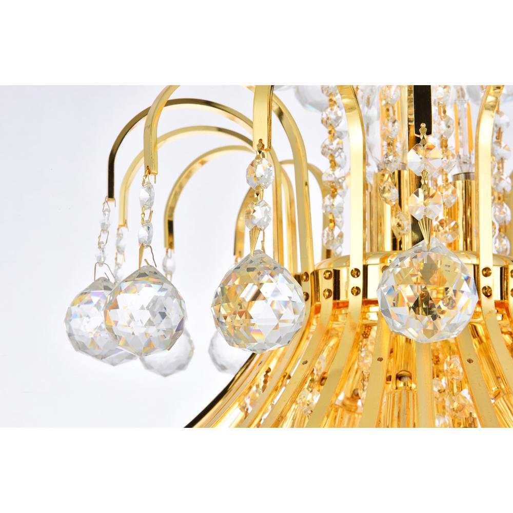 Toureg 15 light Gold Chandelier Clear Royal Cut Crystal. Picture 4