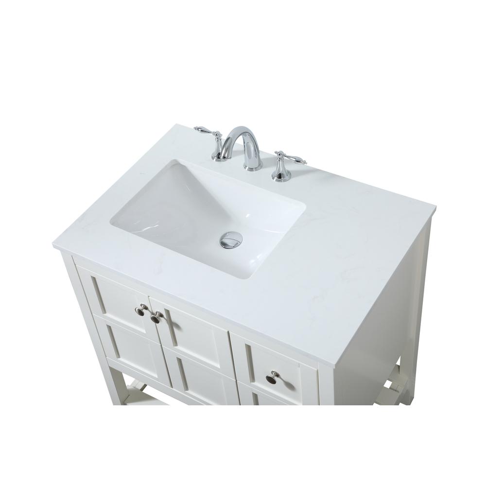 32 inch Single bathroom vanity in white. Picture 10