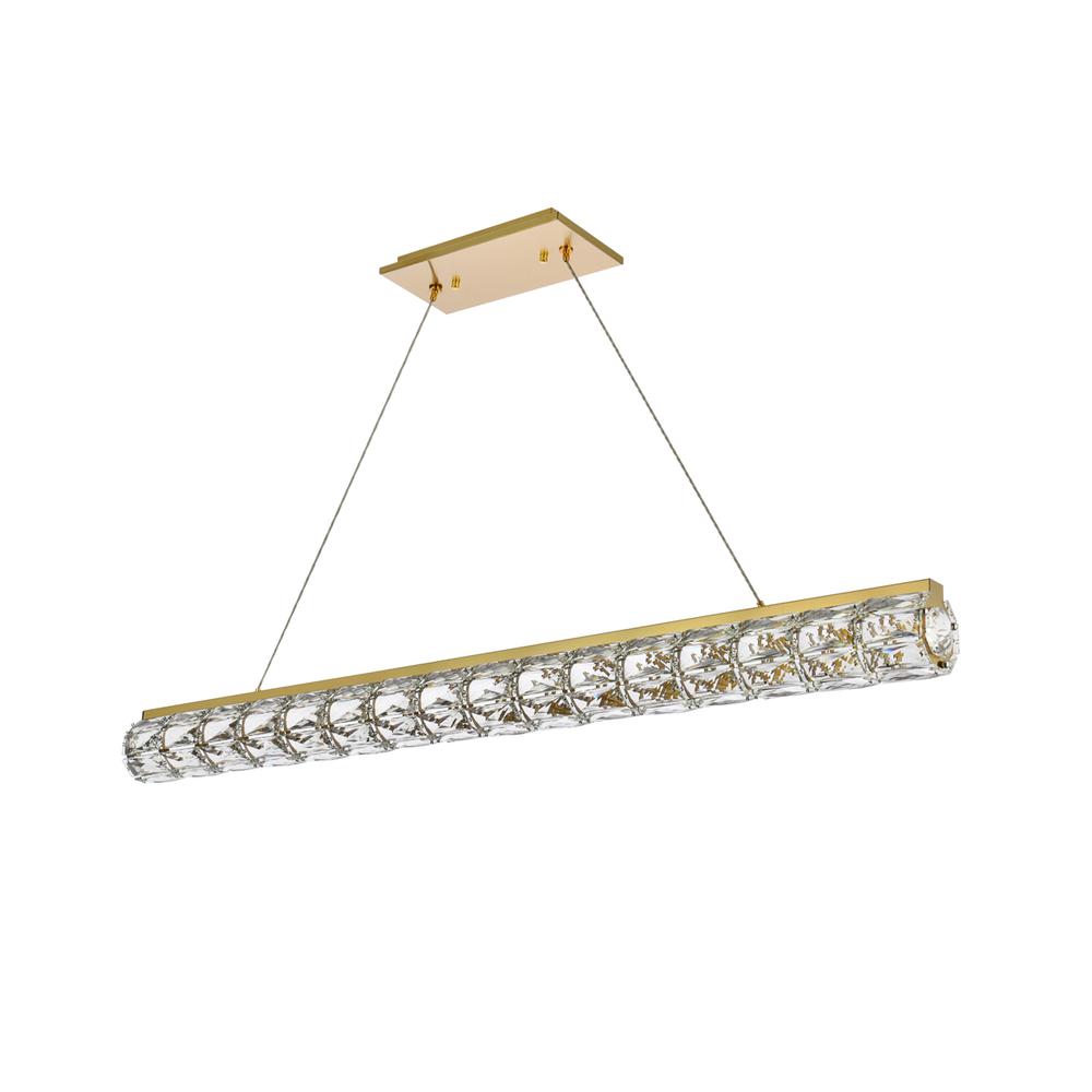 Valetta 48 inch LED linear pendant in gold. Picture 6