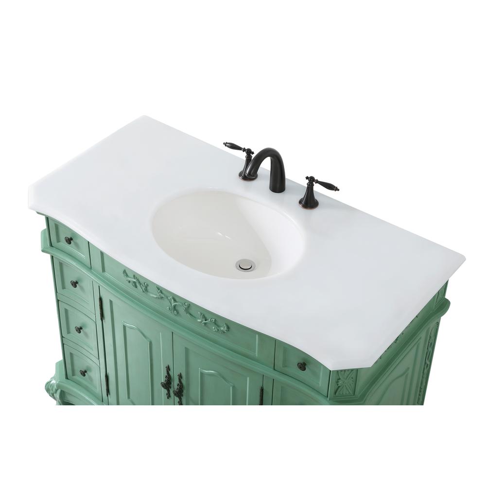 42 inch Single Bathroom vanity in vintage mint. Picture 10