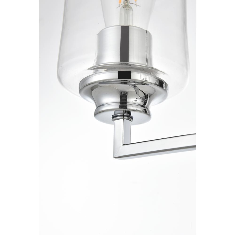 Ronnie 4 light Chrome and Clear Bath Sconce. Picture 6