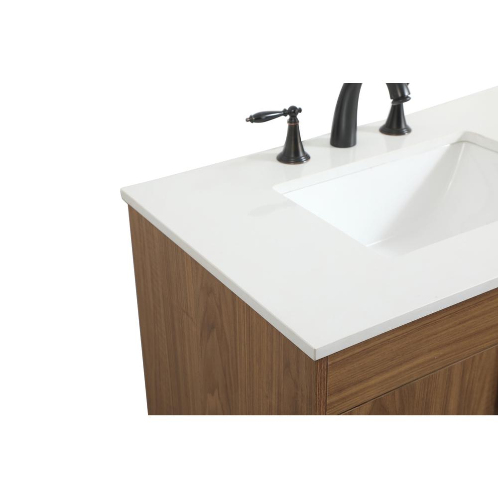 30 inch Single bathroom vanity in walnut brown. Picture 11