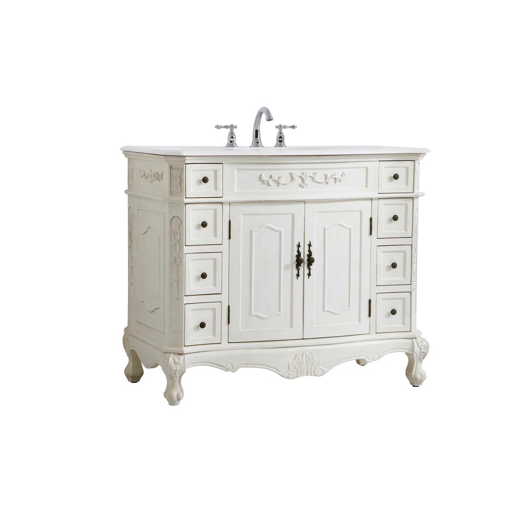 42 inch Single Bathroom vanity in Antique White. Picture 7