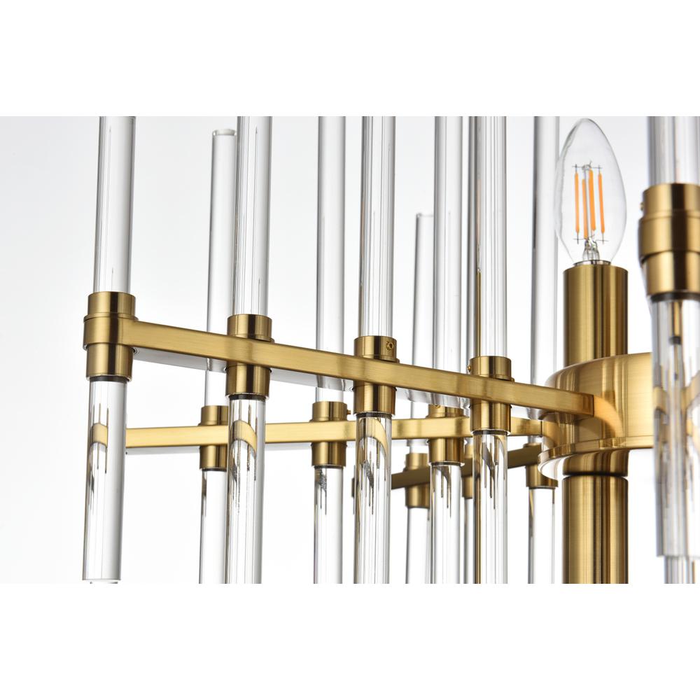 Sienna 23 inch crystal rod pendant in gold. Picture 4