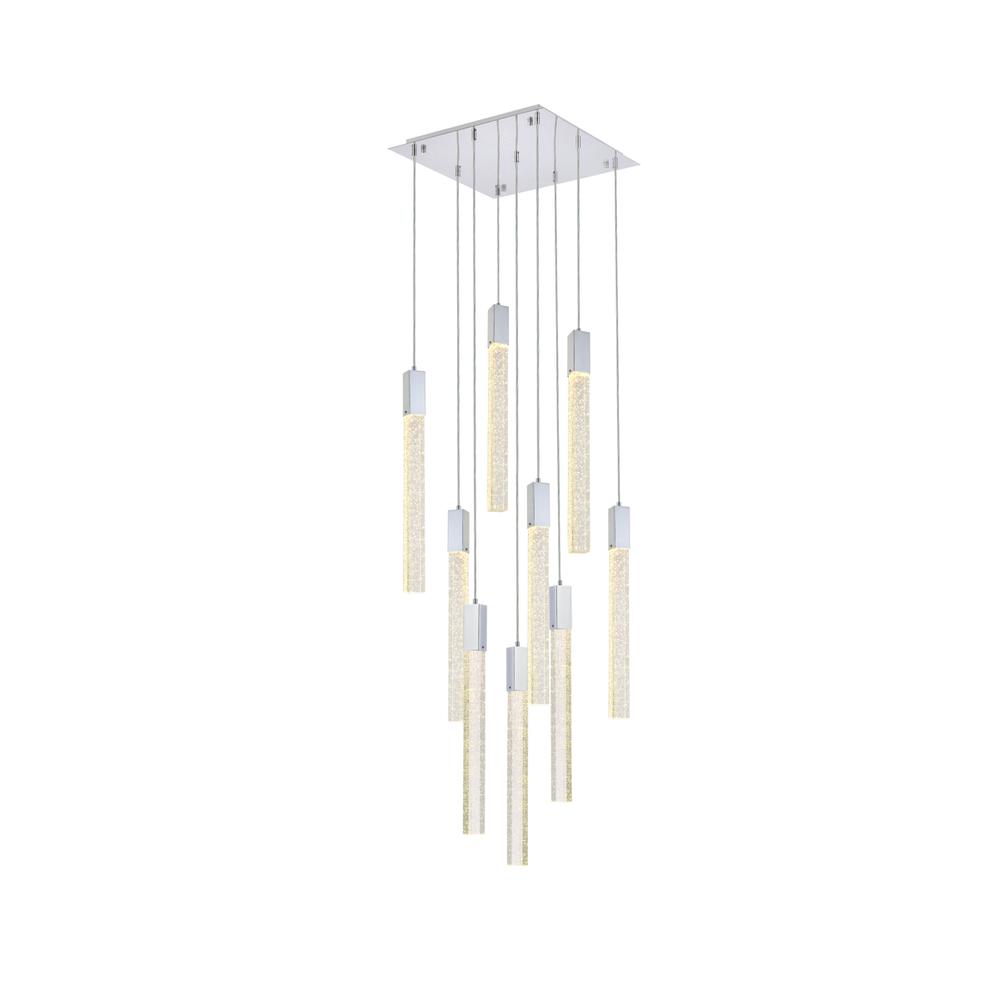 Weston 9 lights pendant in chrome. Picture 1