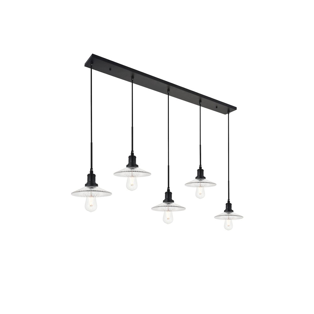 Waltz 5 Light Black Pendant. Picture 7