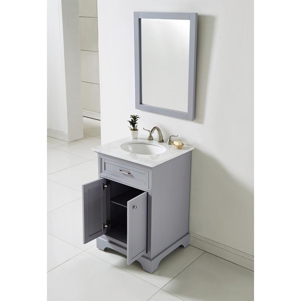 24 In. Single Bathroom Vanity Set In Light Grey. Picture 11