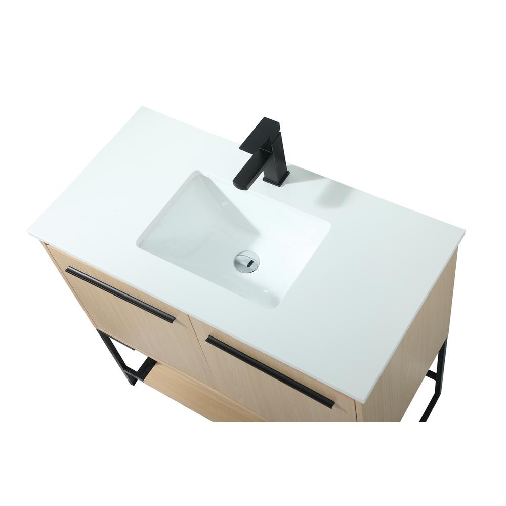 36 inch Single bathroom vanity in maple. Picture 10