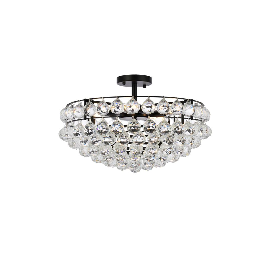 Savannah 20 inch flush mount in black. Picture 1