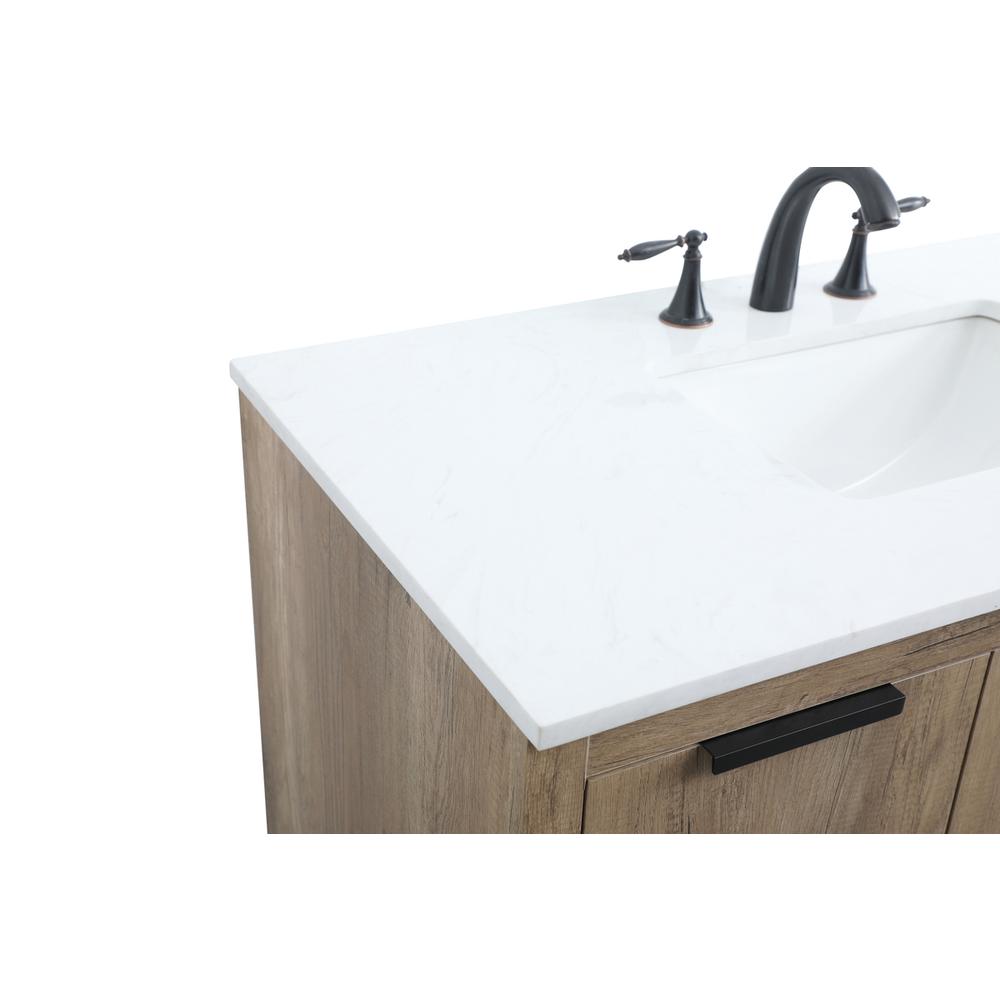 42 Inch SIngle Bathroom Vanity In Natural Oak. Picture 11