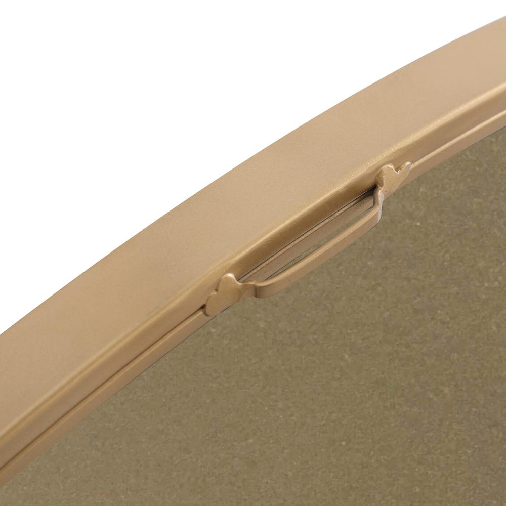 Metal frame Round Mirror 32 inch Brass finish. Picture 7