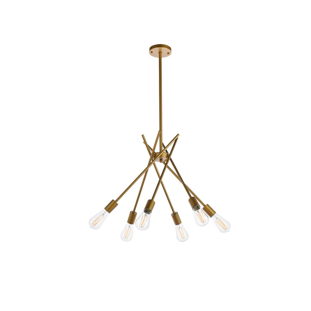 Lucca 23 inch pendant in brass. Picture 6
