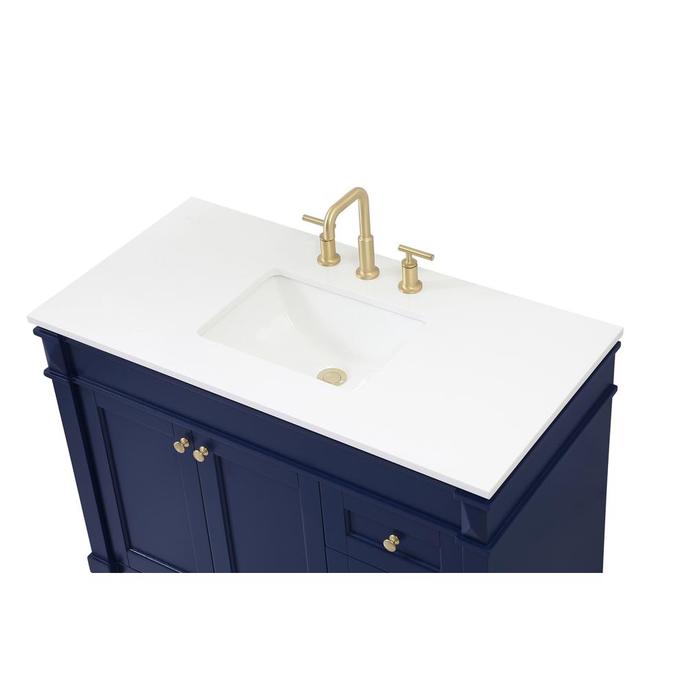 42 inch Single bathroom vanity in blue. Picture 10