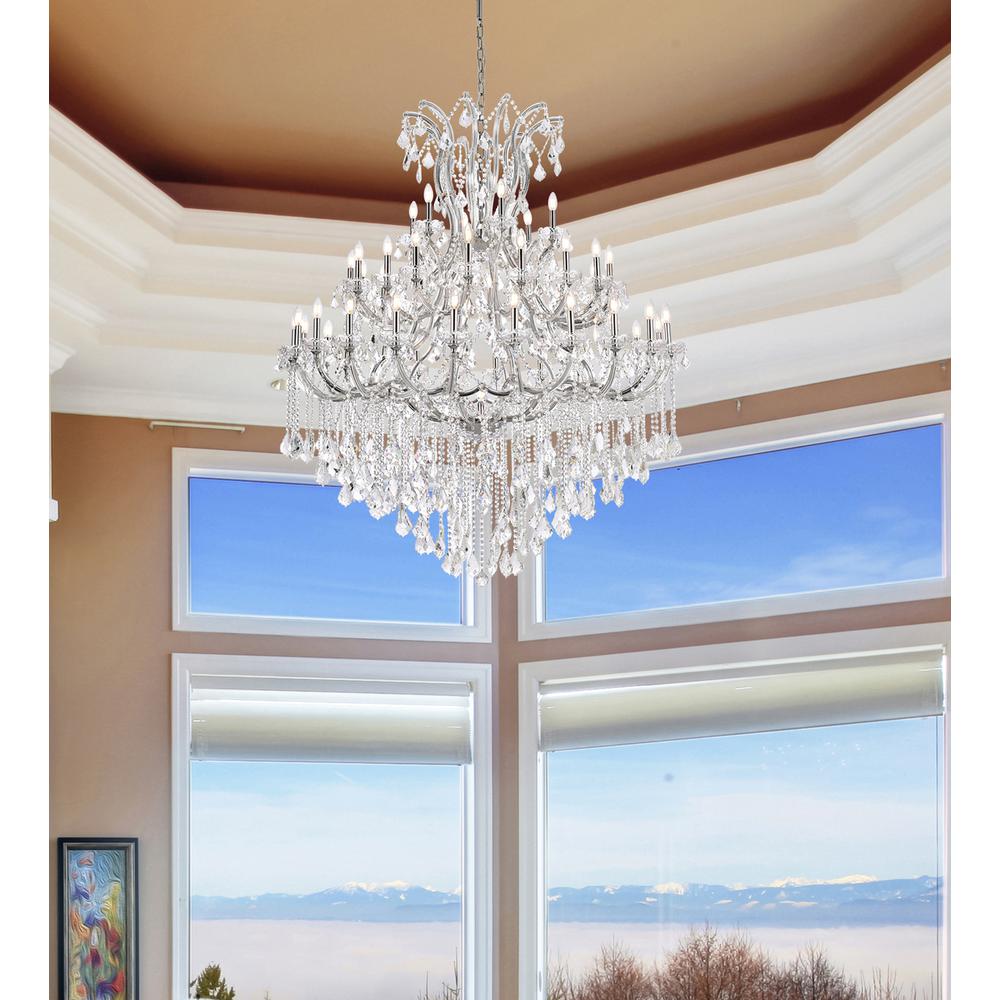 Maria Theresa 49 light Chrome Chandelier Clear Royal Cut Crystal. Picture 7