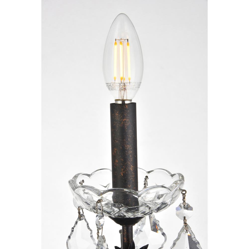 St. Francis 3 light Dark Bronze Wall Sconce Clear Royal Cut Crystal. Picture 3