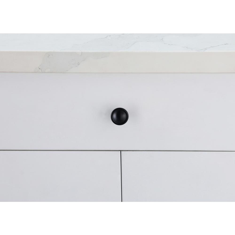 Garlande 1.2" Diameter Matte Black Mushroom Knob Multipack (Set of 10). Picture 6