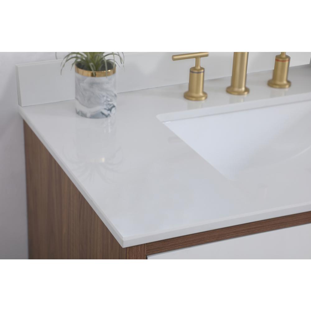 36 inch bathroom Vanity in White with Backsplash. Picture 5