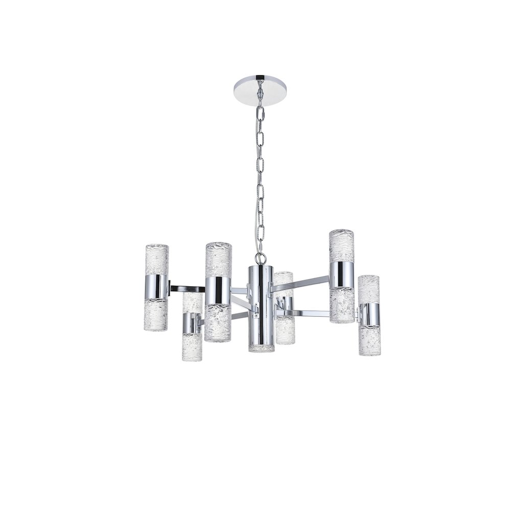 Vega 13 Light Chrome Led Pendant. Picture 5