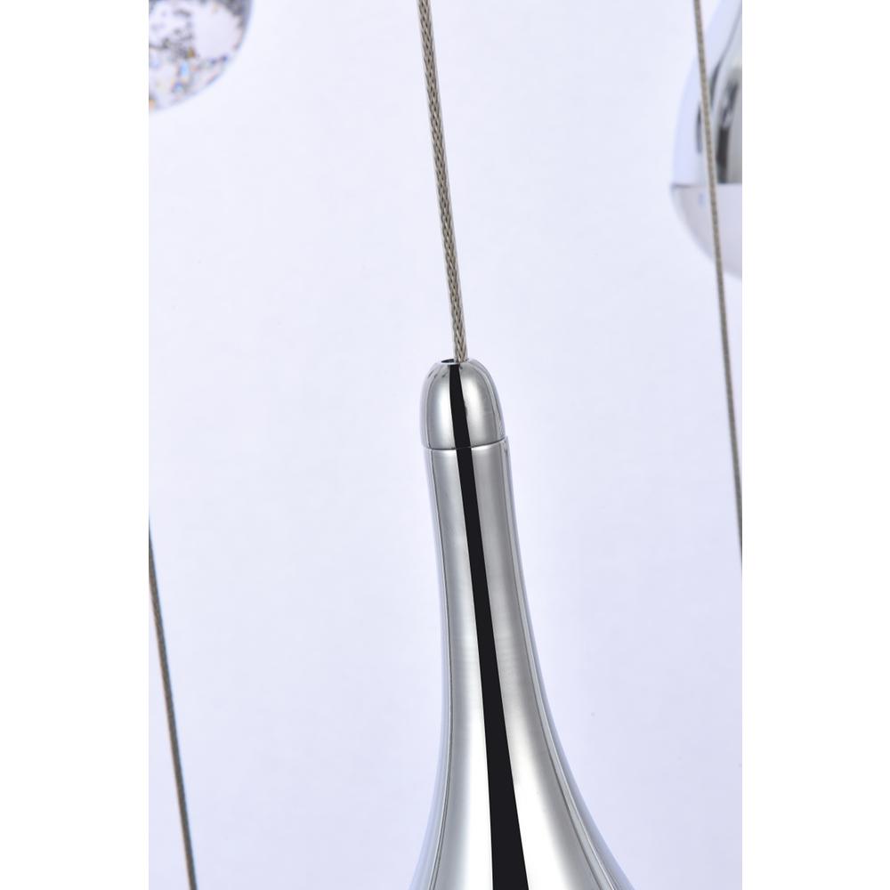 Amherst 42 inch LED chandelier in chrome. Picture 4