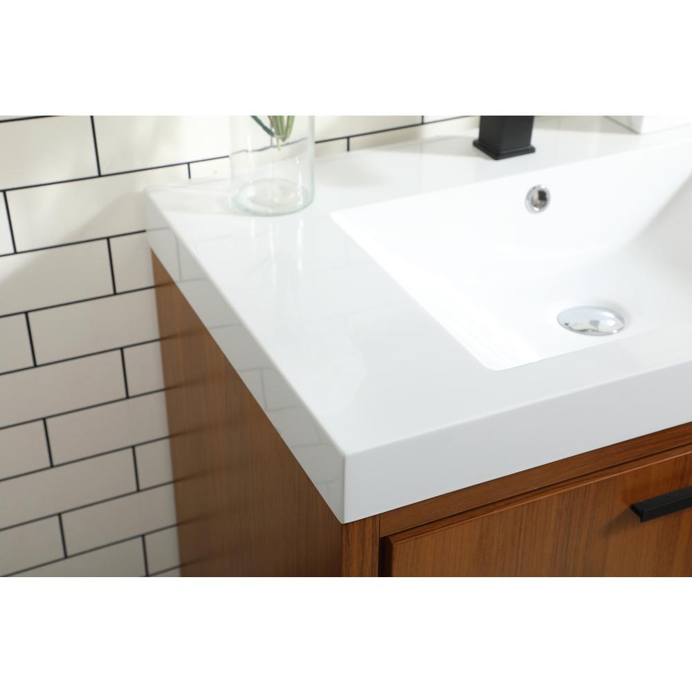 30 inch Single bathroom vanity in Teak. Picture 5