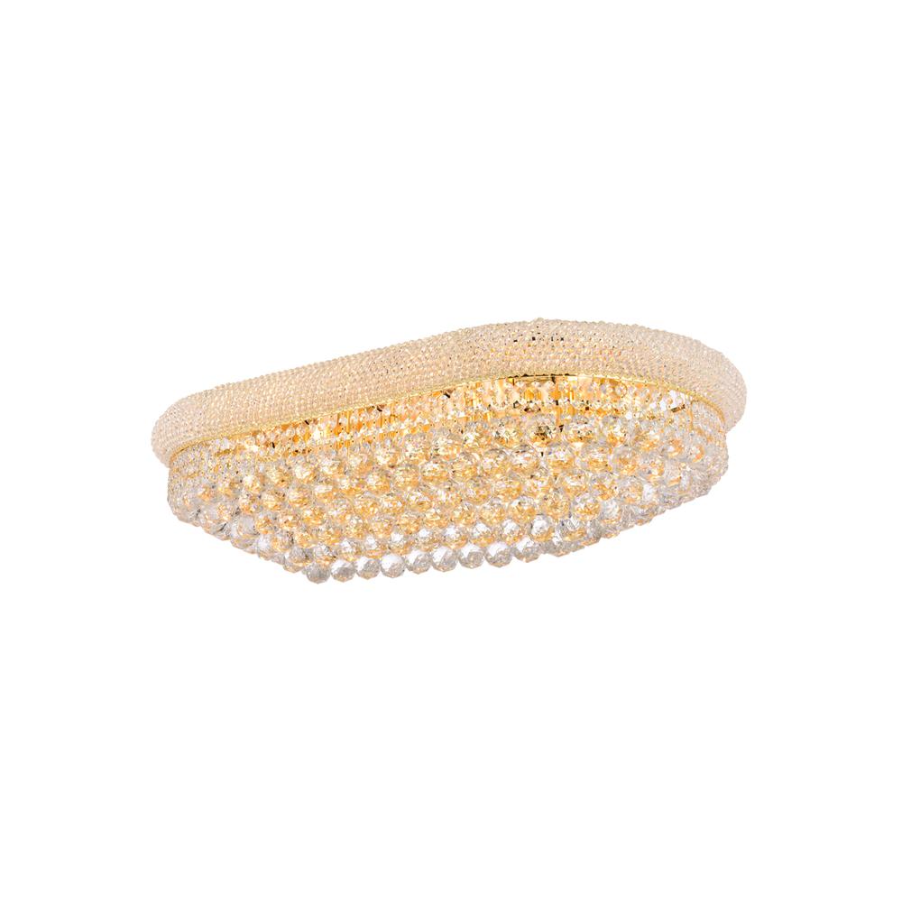 Primo 18 light Gold Flush Mount Clear Royal Cut Crystal. Picture 2