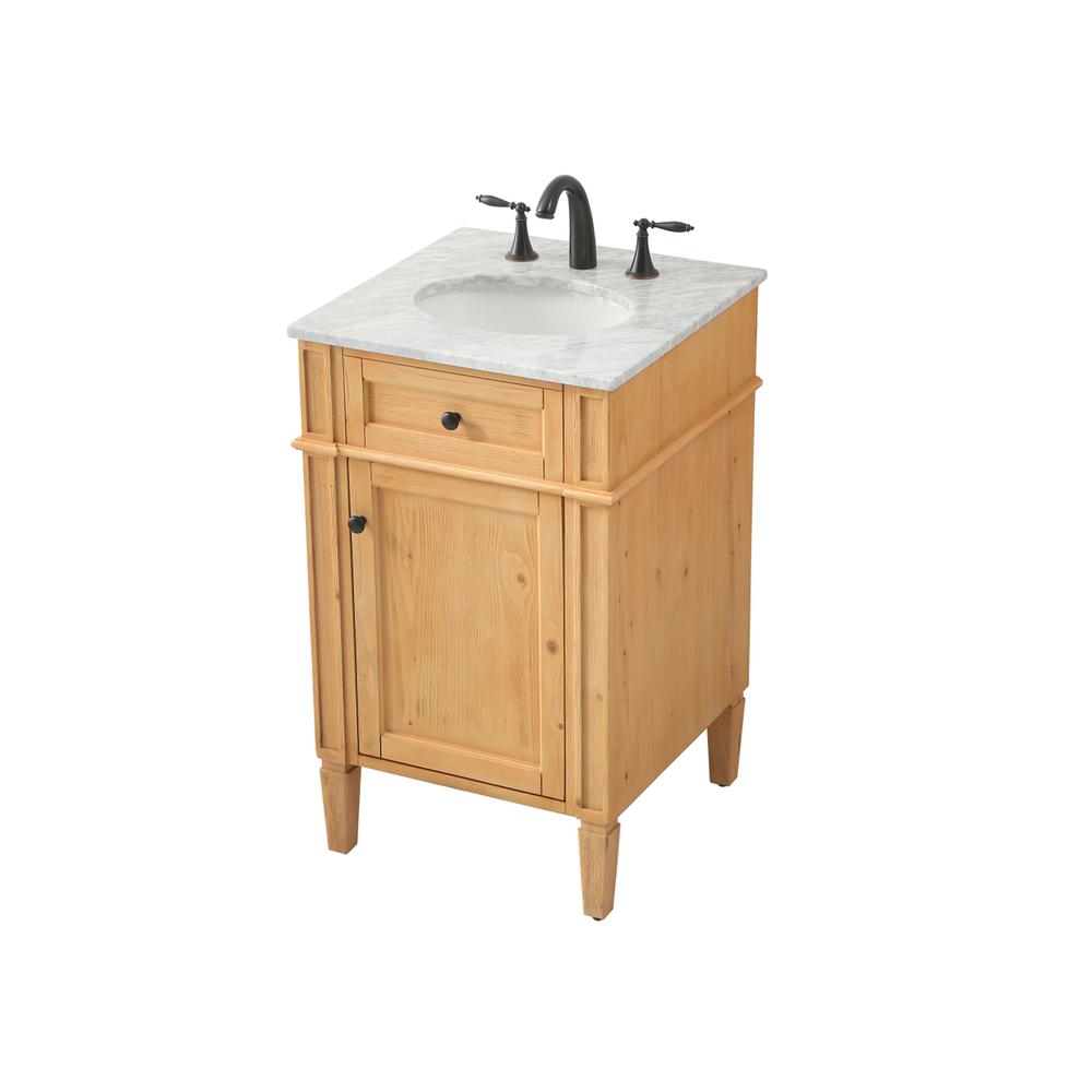 21 inch Single bathroom vanity in natural wood. Picture 8