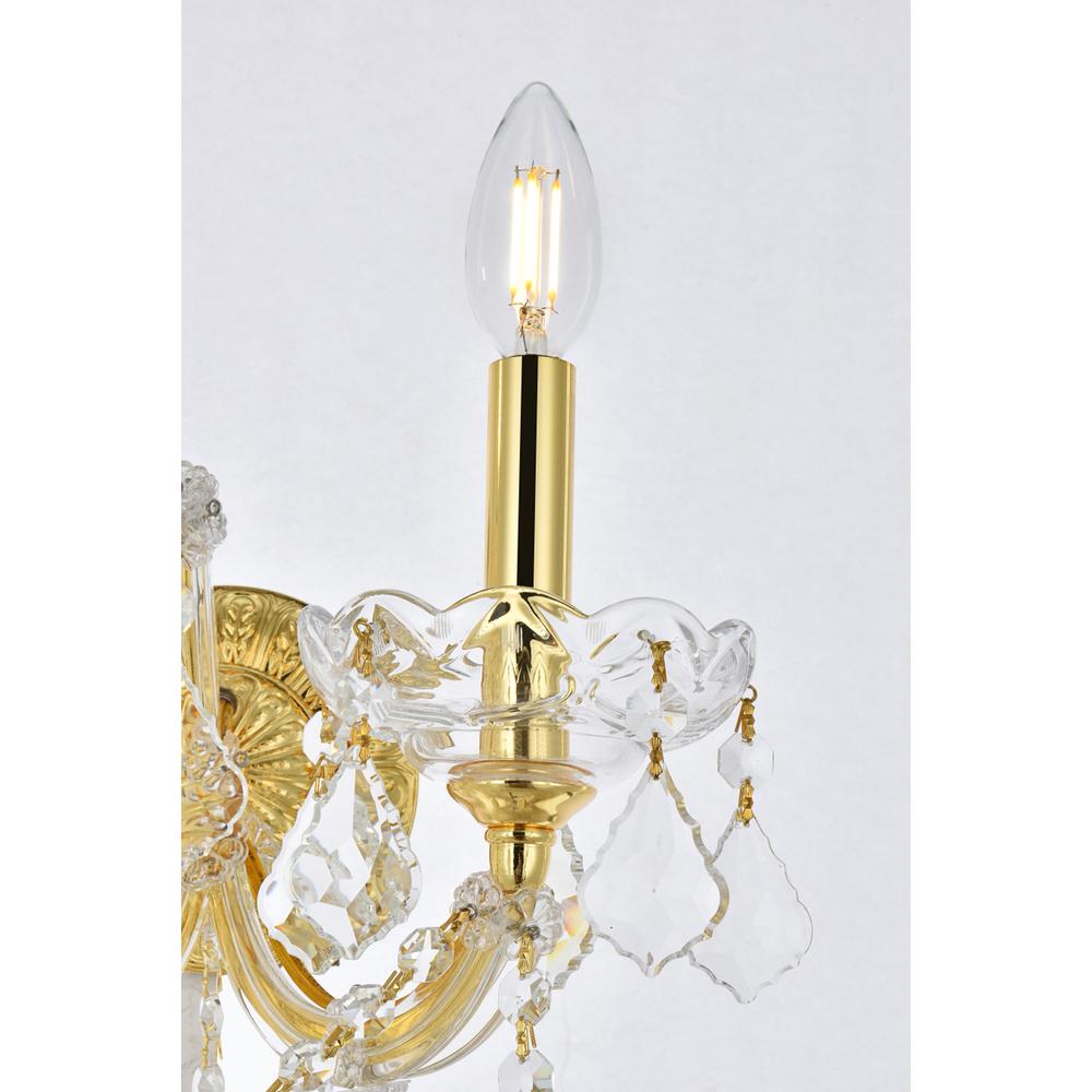Maria Theresa 2 light Gold Wall Sconce Clear Royal Cut Crystal. Picture 3
