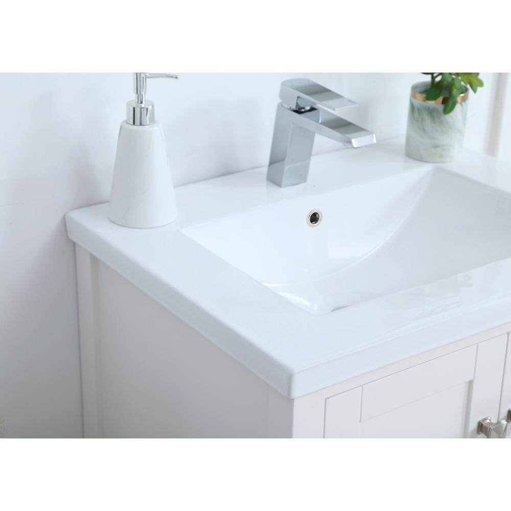 24 In. Single Bathroom Vanity Set In White. Picture 4