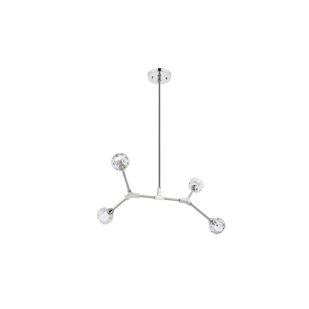 Zayne 4 Light Pendant in Chrome. Picture 6