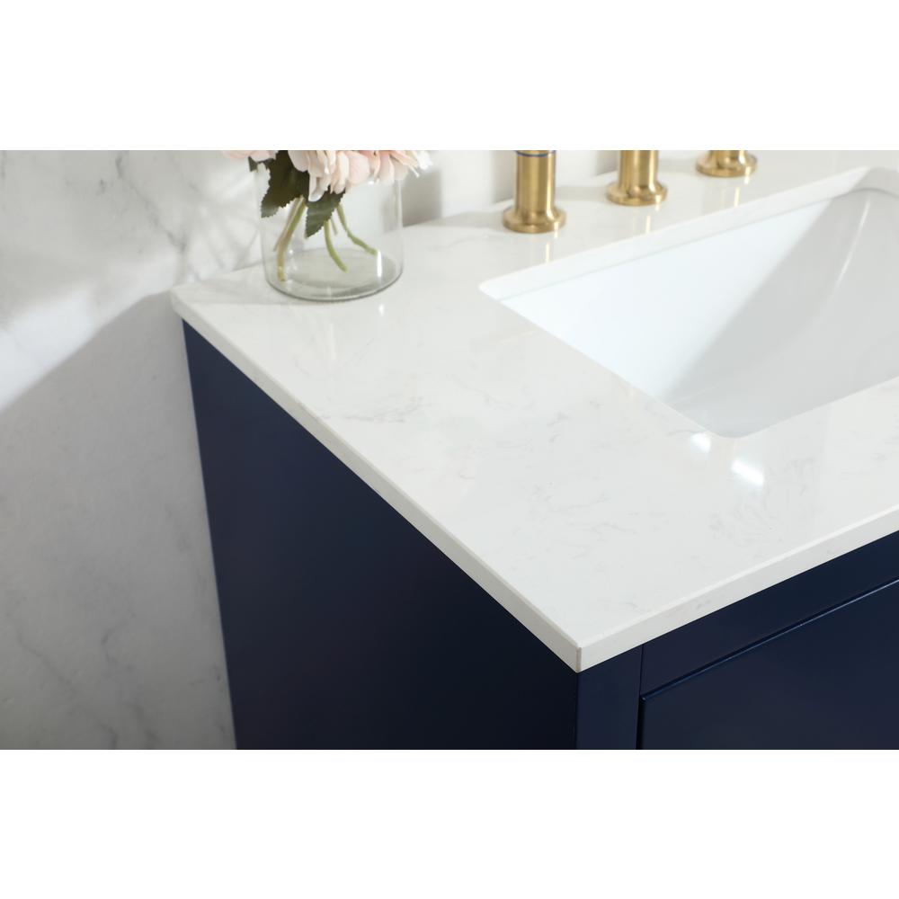 30 inch Single bathroom vanity in blue. Picture 5