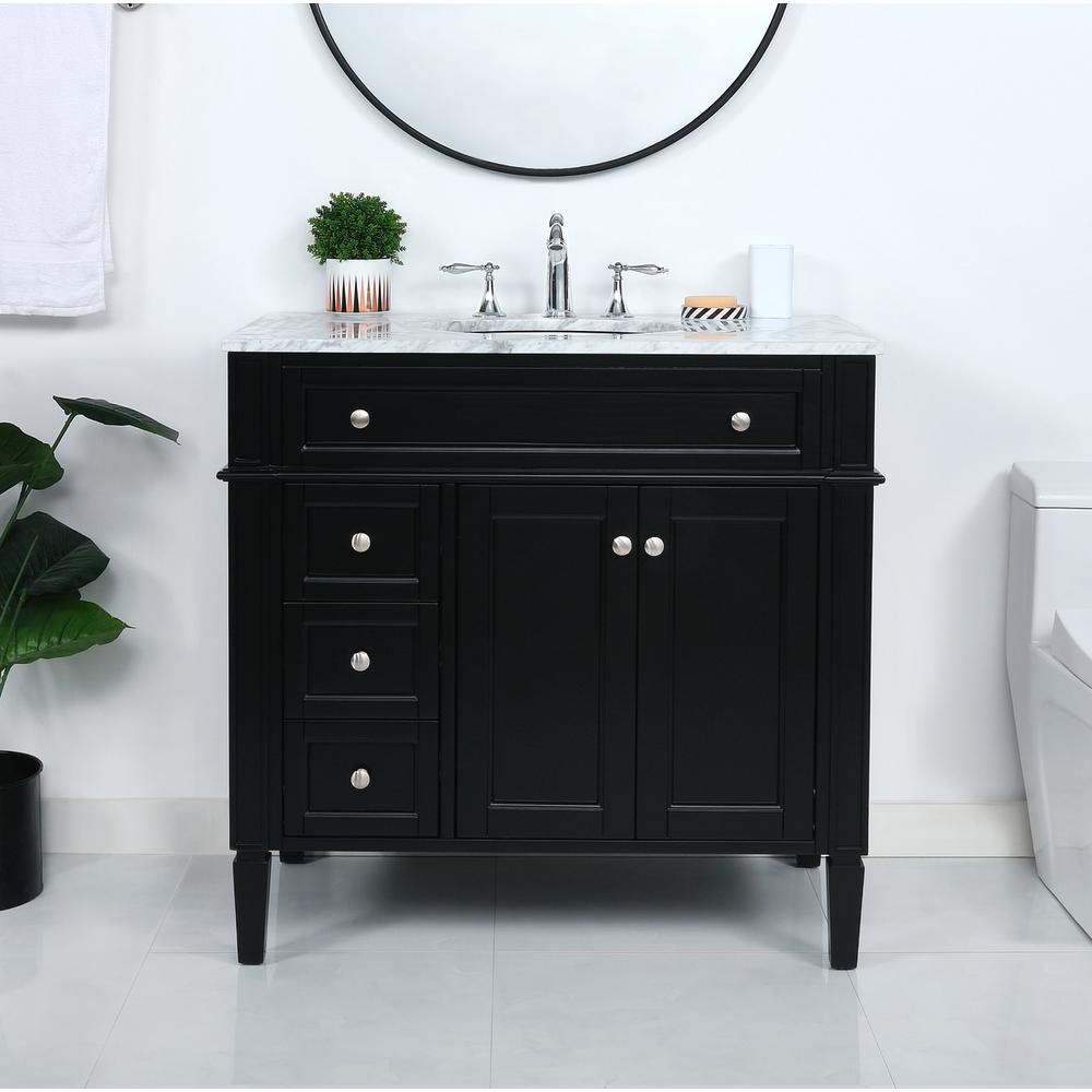 36 inch Single bathroom vanity in Black. Picture 14