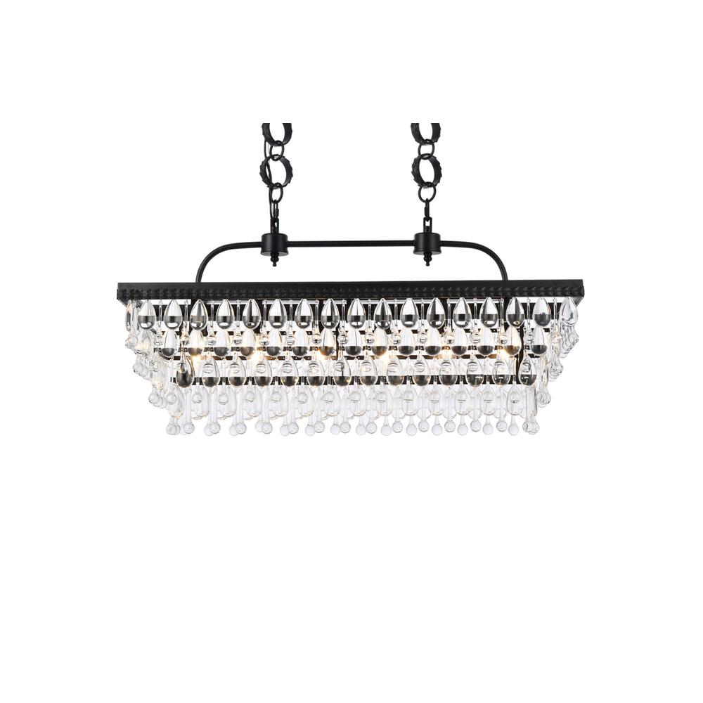 Nordic 32 inch rectangle pendant in black. Picture 2