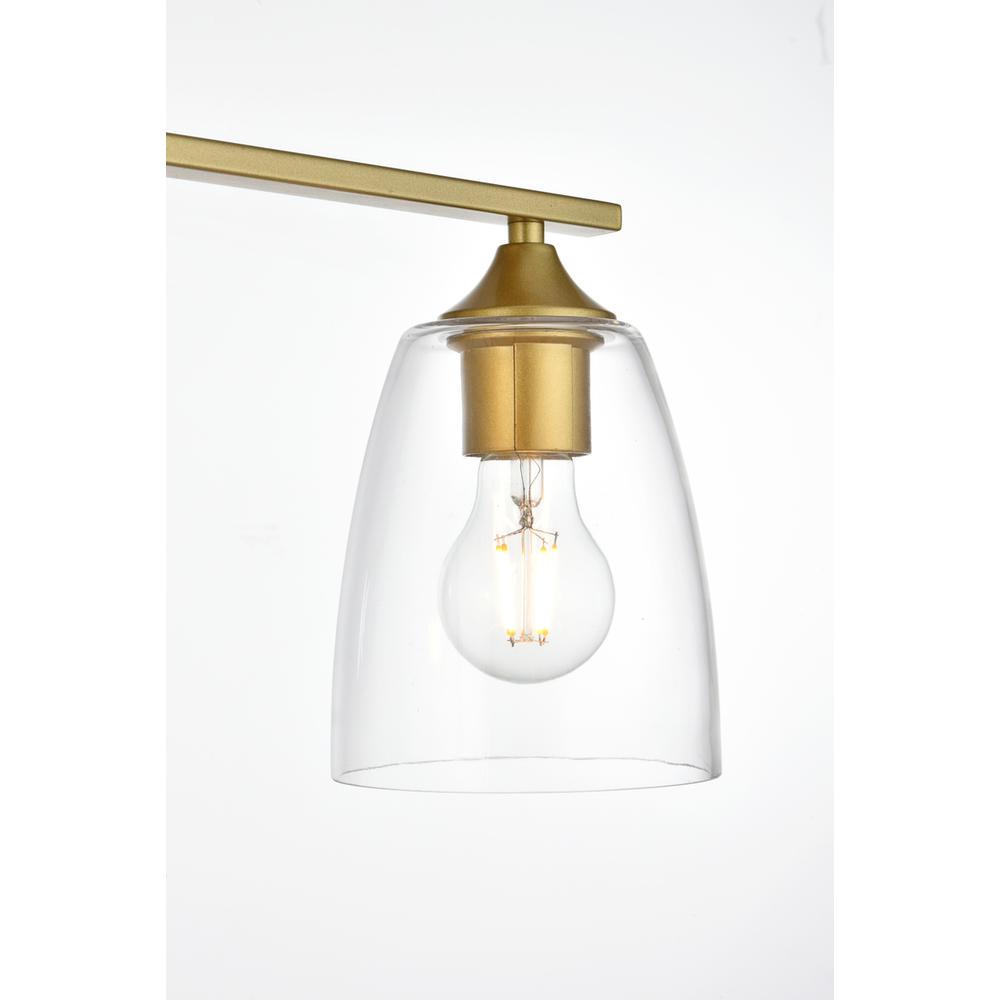 Harris 4 light Brass and Clear Bath Sconce. Picture 5