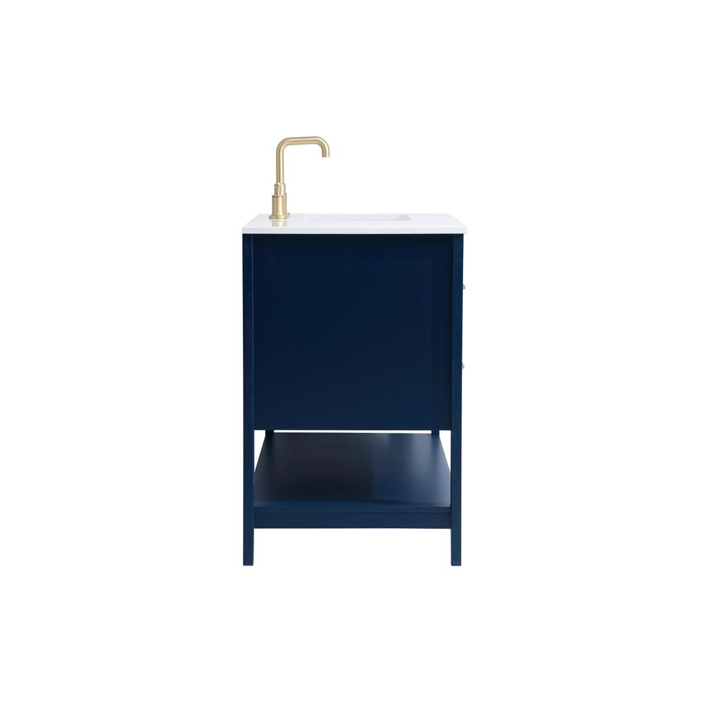 48 inch Single Bathroom Vanity in Blue. Picture 13