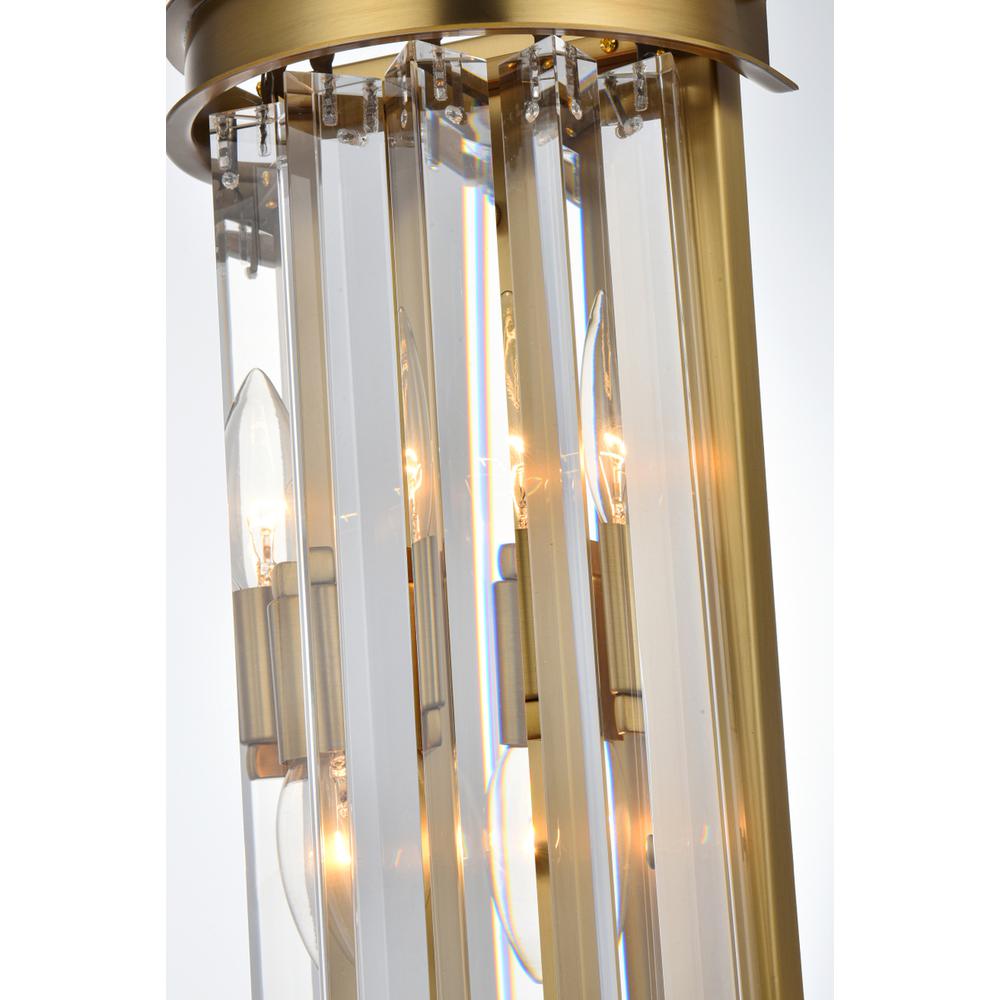 Sydney 8 inch crystal wall sconce in satin gold. Picture 5