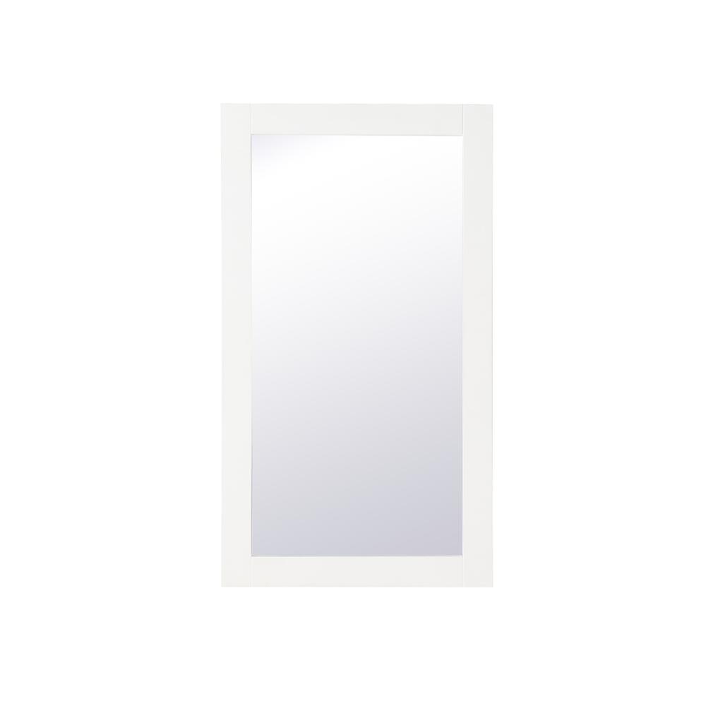 Aqua rectangle vanity mirror 18 inch in White. Picture 1
