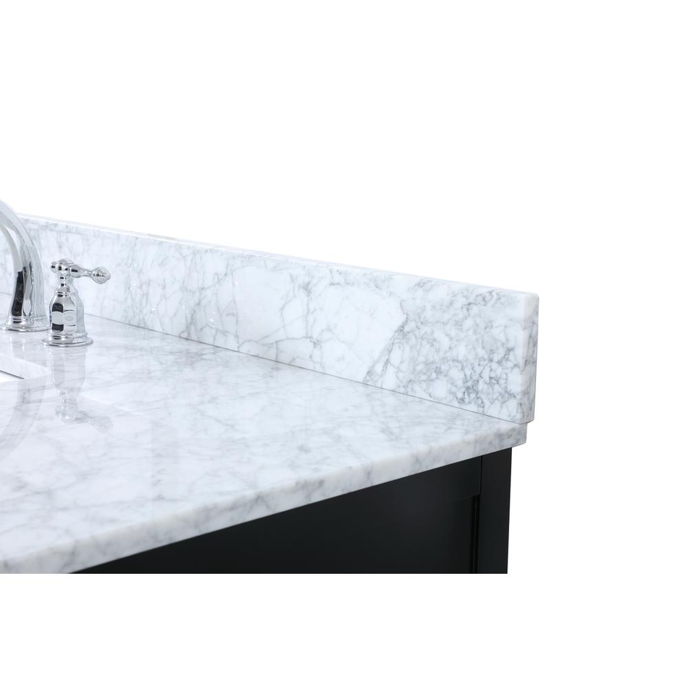 48 inch Single bathroom vanity in black with backsplash. Picture 11