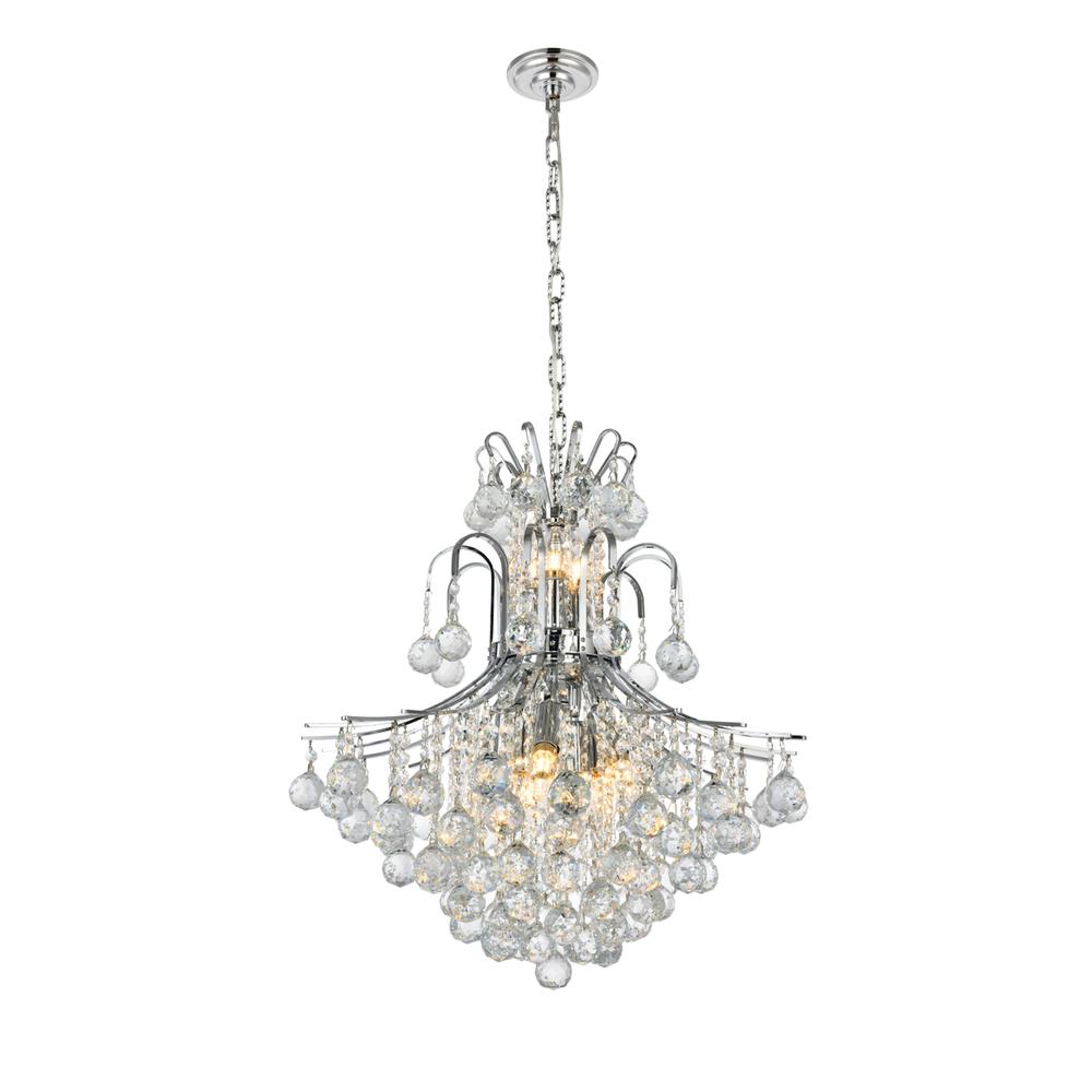 Toureg 11 light Chrome Chandelier Clear Royal Cut Crystal. Picture 1