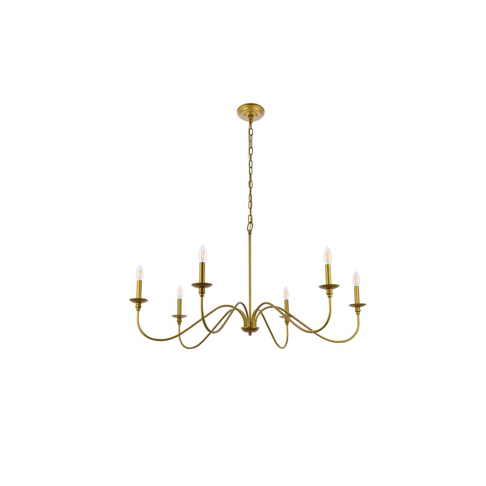 Rohan 42 inch chandelier in brass. Picture 6