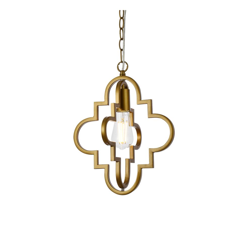 Sandara 1 light pendant in brass. Picture 2