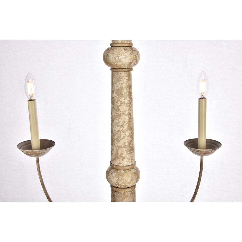 Merritt Collection Chandelier D39.8 H24 Lt:6 Weathered Dove Finish. Picture 3