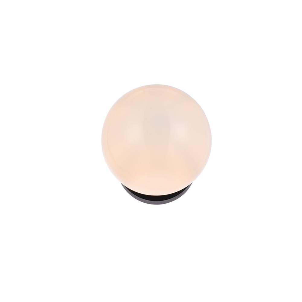 Mimi six inch dual flush mount and bath sconce in black with frosted glass. Picture 2