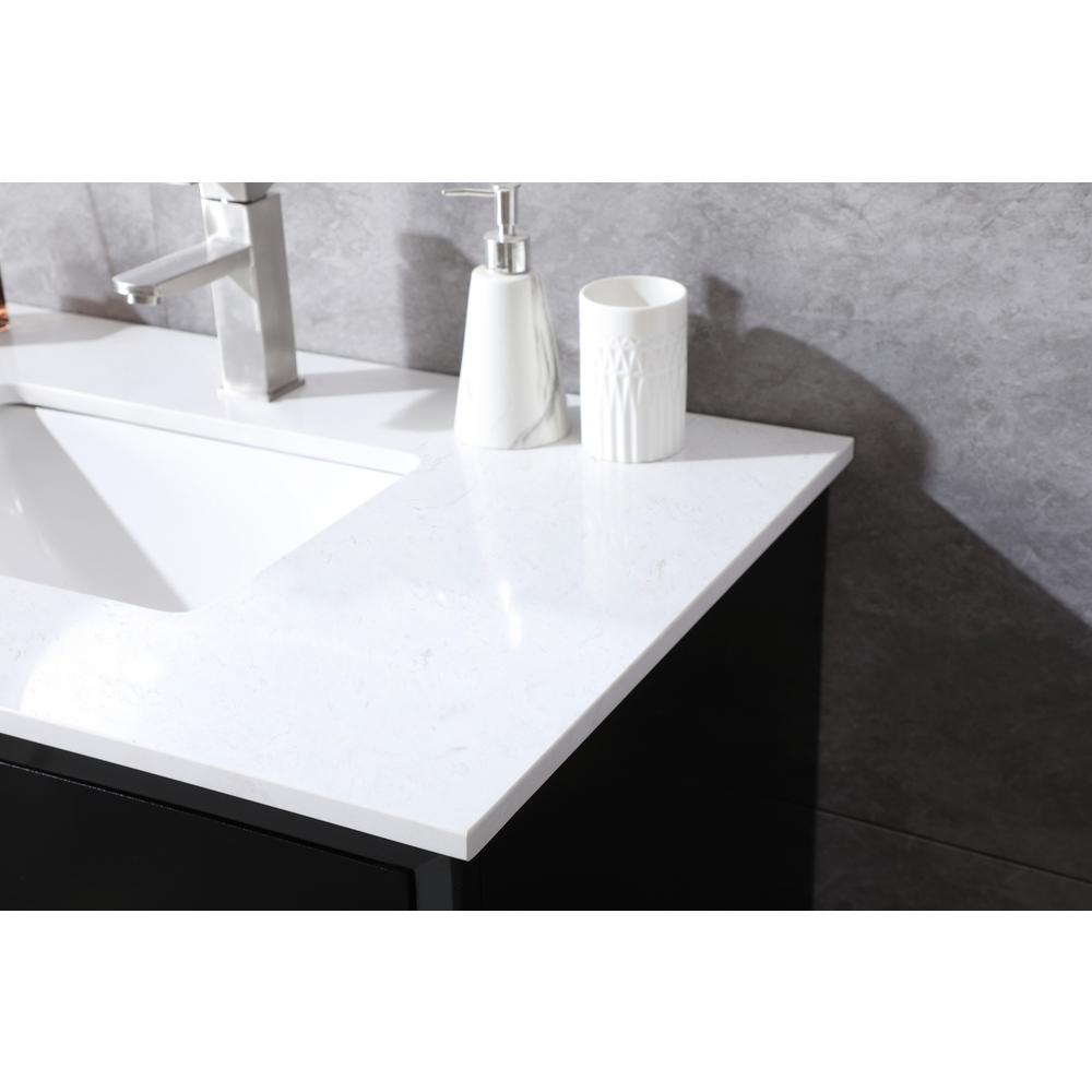 36 Inch SIngle Bathroom Vanity In Black. Picture 5